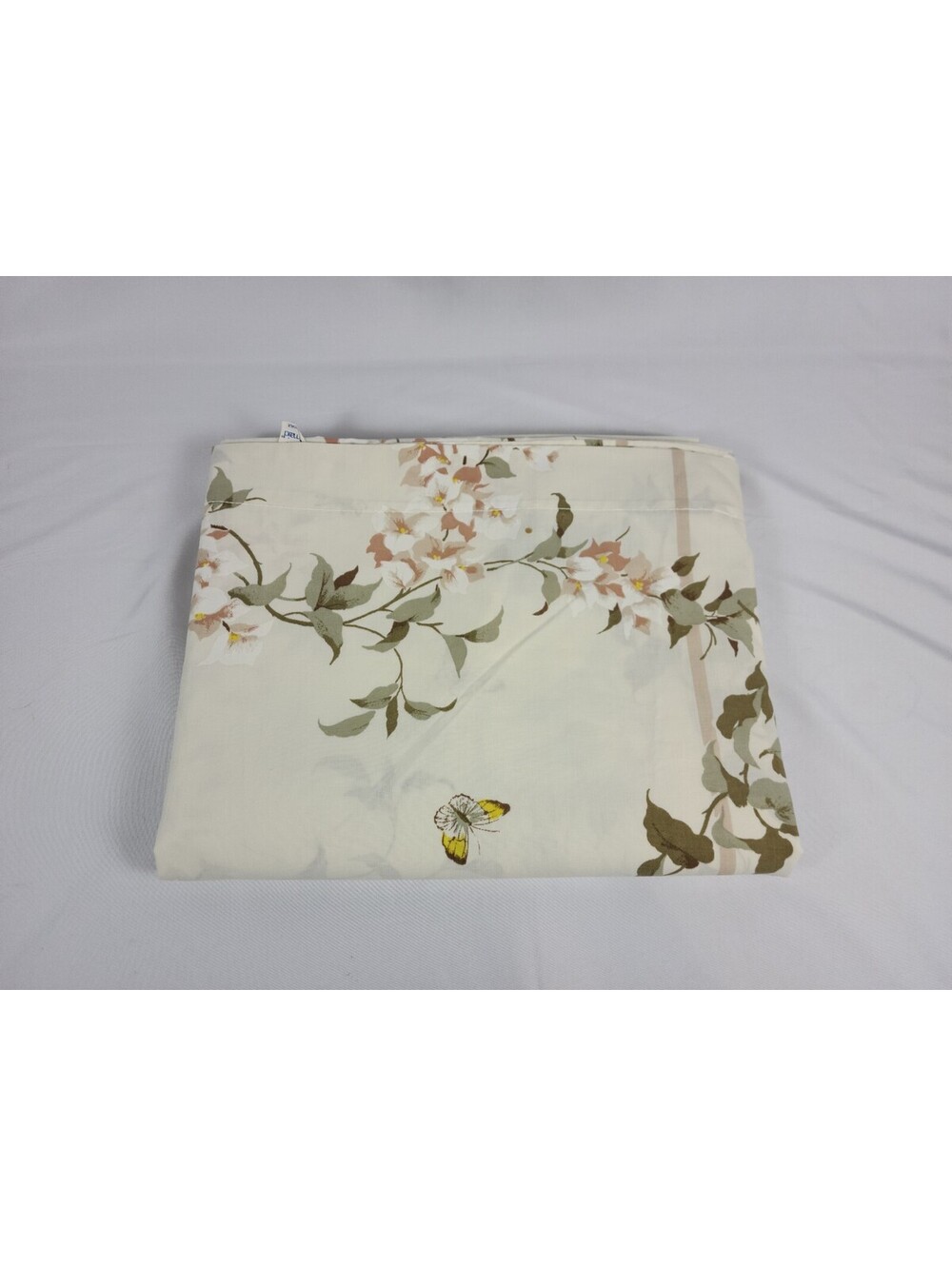 Springmaid Non Iron Percale Butterfly Floral Flat Sheet Queen